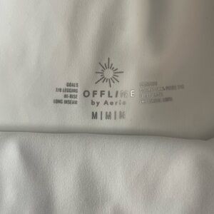 Aerie Offline 7/8 White Leggings, M Long